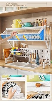 水切りラック 85cm シンク上 食器乾燥ラック 台所用品ホルダ 水切りかご3 Amazon｜水切りラック シンク上ラック 食器乾燥ラック シンク上